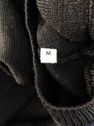 商品画像：ニットセーター/BFHK001.001/ロゴ刺繍/ブラック/M 8