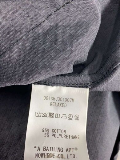 画像：A BATHING APEファティーグジャケット/001SHJ301007M/ミリタリージャケット/ブラック/L4
