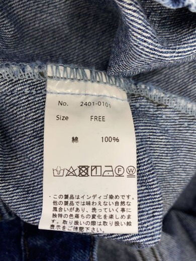 商品画像：UNISEX ビッグシルエットデニムジャケット/2401-0101/2WAY/インディゴ// 4