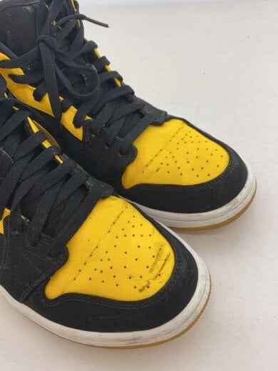 商品画像：AIR JORDAN 1 MID/エアジョーダンミッド/554724-035/ブラック/イエロー/27.5cm// 7