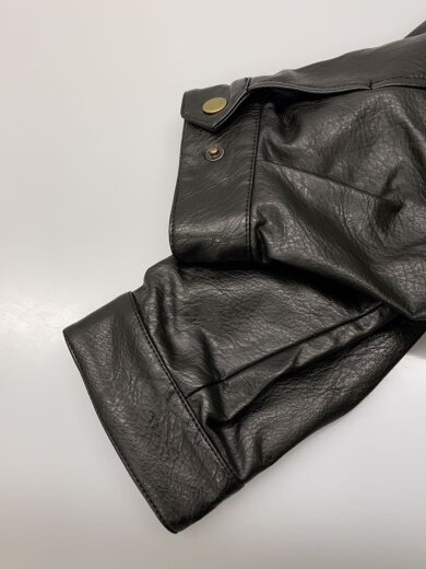 商品画像：PUレザーファイヤーマンショートジャケット/XL/フェイクレザー/ブラック/blm251038 5