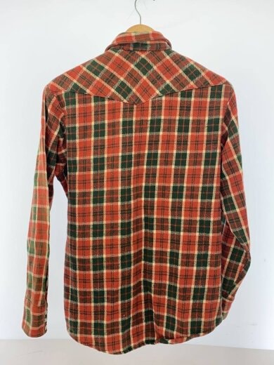 商品画像：70s/長袖シャツ/チェック/レッド/L 2