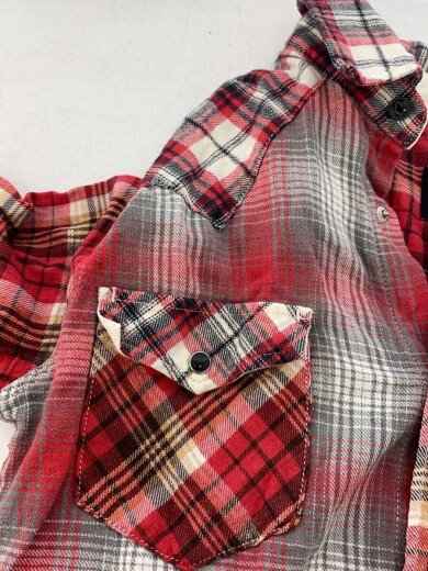 商品画像：15AW/CRAZY LIGHT NEL CHECK SHIRTS/クレイジーチェックネルシャツ/マチ付/XL 6