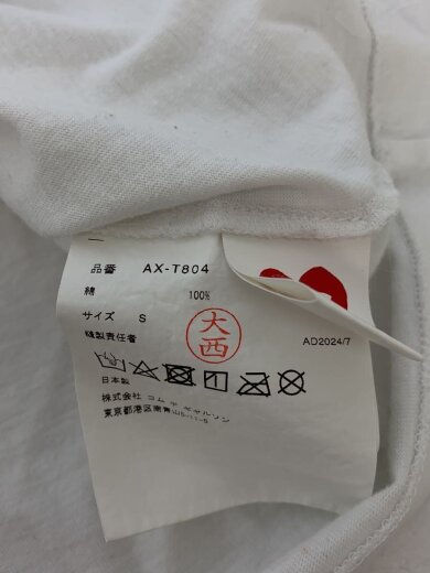 商品画像：T-Shirt With Printed Black Heart/AX-T804/半袖/スタッズ/ホワイト/S 4