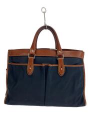 ブリーフケース/ナイロン/NVY/BRW/角擦れ有