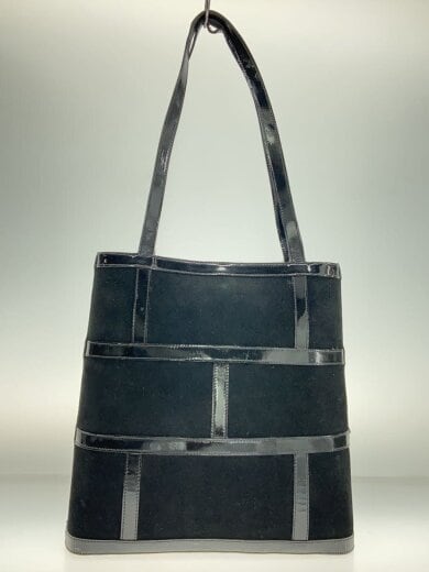 商品画像：ハンドバッグ/スウェード/BLK/エナメル部分曇りあり// 1