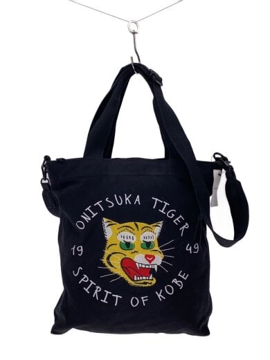 画像：Onitsuka Tigerトートバッグ/キャンバス/BLK/3183A9861