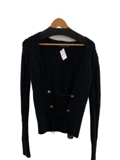 商品画像：カーディガン(厚手)/S/ウール/BLK/コンチョボタン 1