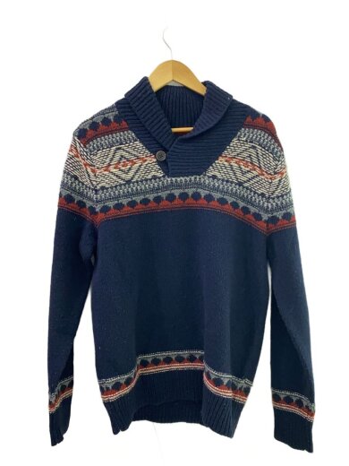 商品画像：ニット・セーター(薄手)/L/ウール/NVY 1