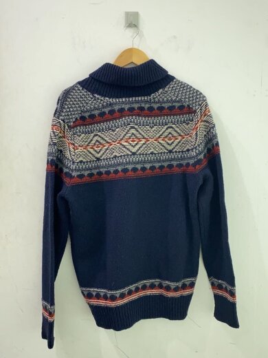 商品画像：ニット・セーター(薄手)/L/ウール/NVY 2