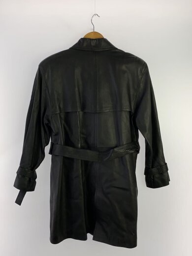 商品画像：トレンチコート/--/レザー/BLK 2