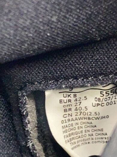 商品画像：ハイカットスニーカー/27cm/BLK/PVC/555088-060 5