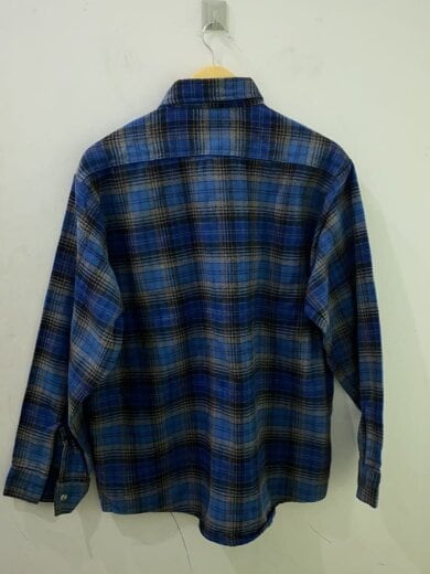 商品画像：長袖シャツ/L/コットン/BLU/チェック/USA製 2