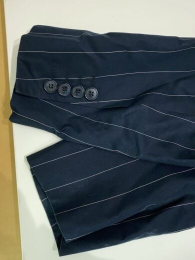 商品画像：テーラードジャケット/48/コットン/BLK/ストライプ 6