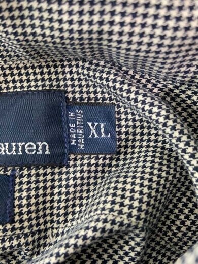 商品画像：長袖シャツ/XL/コットン/BLK/千鳥格子 4