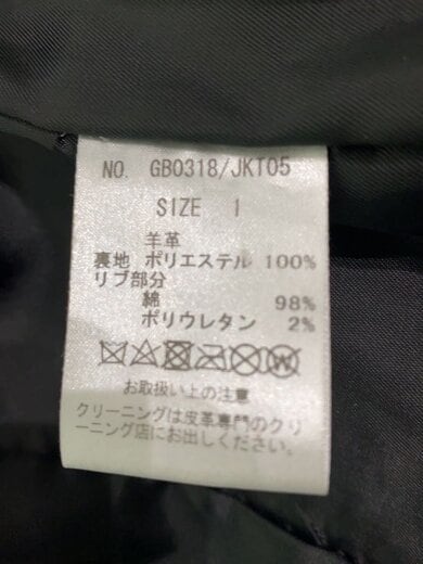 商品画像：レザージャケット・ブルゾン/1/レザー/BLK/GB0318/JKT05 5