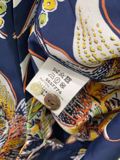 商品画像：半袖シャツ/S/レーヨン/NVY/総柄/SS37774 4