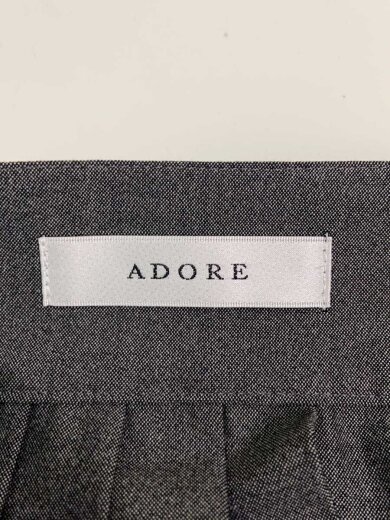 商品画像：ロングプリーツ巻きスカート/36/ポリエステル/GRY/531-8220806 4