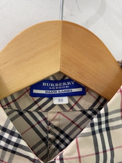 商品画像：７分袖シャツ/38/コットン/BEG/チェック/FE597-137 3