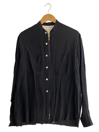 商品画像：長袖シャツ/46/シルク/BLK/MESS-SH302S// 1
