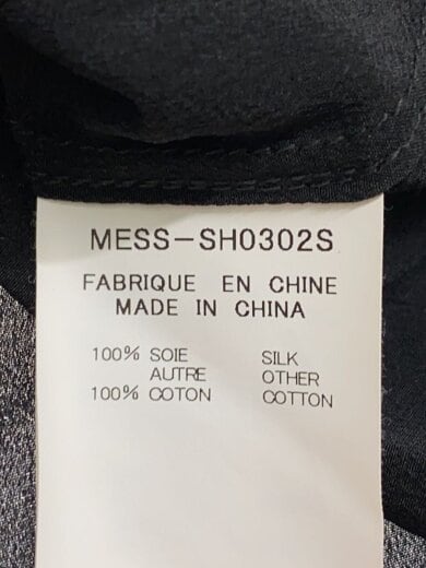 商品画像：長袖シャツ/46/シルク/BLK/MESS-SH302S// 4