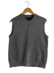 ニットベスト(厚手)/5/ウール/GRY/カシミヤ混