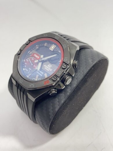 商品画像：クォーツ腕時計_EDIFICE/デジアナ/ラバー/BLK/BLK 2