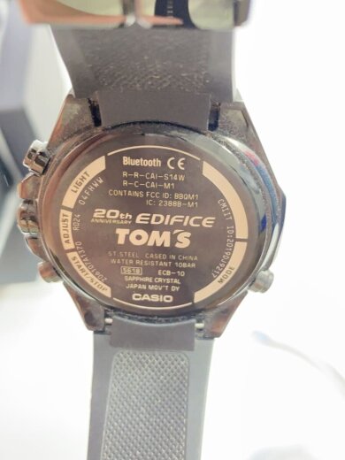 商品画像：クォーツ腕時計_EDIFICE/デジアナ/ラバー/BLK/BLK 3