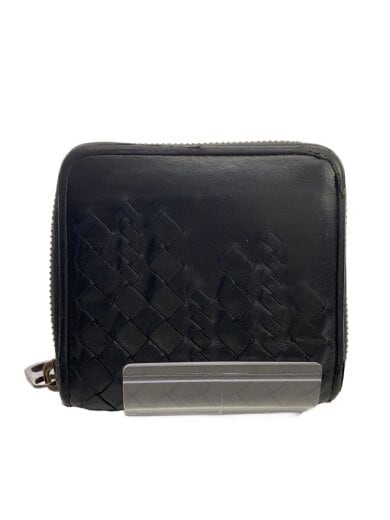 商品画像：2つ折り財布/レザー/BLK/無地/メンズ 1