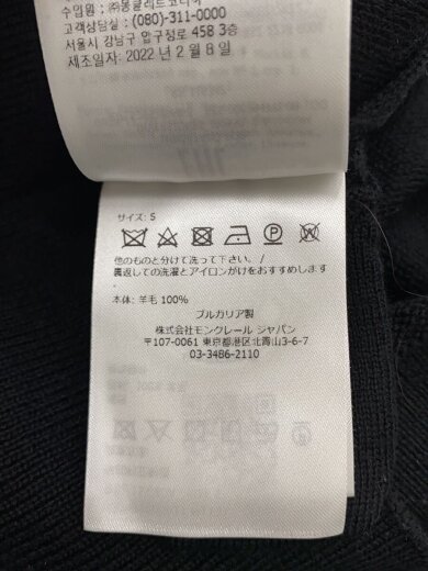 商品画像：ニット・セーター(薄手)/S/ウール/BLK/H20939F00011 4