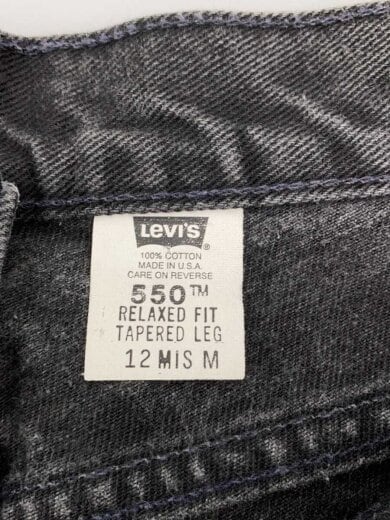 商品画像：00s/ボトム/M/デニム/ブラック/15551-0260/550/USA製/リーバイス 5