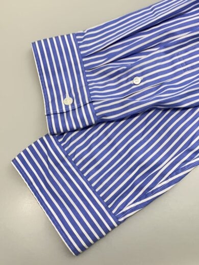 商品画像：ストライプショートシャツ/長袖シャツ/コットン/ブルー/ストライプ/24-050-220-7000-1-0 5