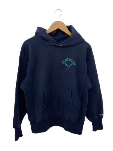 商品画像：90s/REVERSE WEAVE/パーカー/L/コットン/ネイビー/刺繍タグ/USA製/チャンピオン 1