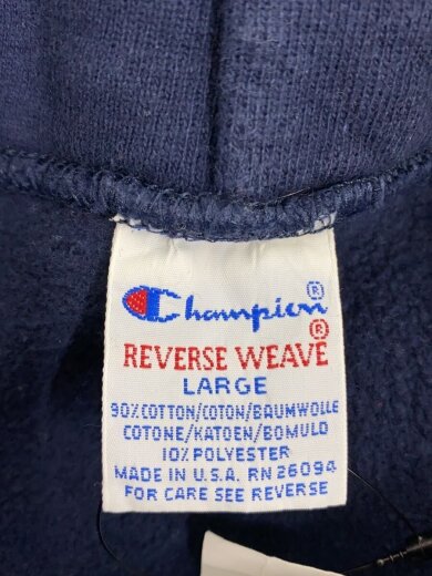商品画像：90s/REVERSE WEAVE/パーカー/L/コットン/ネイビー/刺繍タグ/USA製/チャンピオン 3