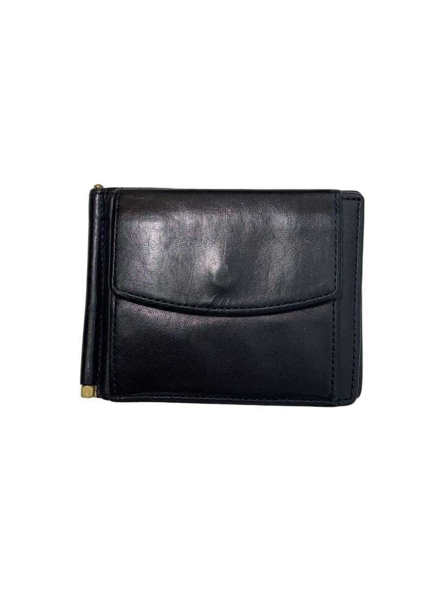 その他ブランド / warenfaus/Bill clip wallet/2つ折り財布/レザー/ブラック/無地/メンズ