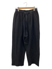 WOOLCORD BELTLESS SLACKS/ボトム/2/ウール/BLK/ANC-PT85-B/タグ付