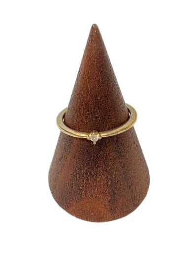 商品画像：リング/8号/ゴールド/レディース/K10/石付/1g 1