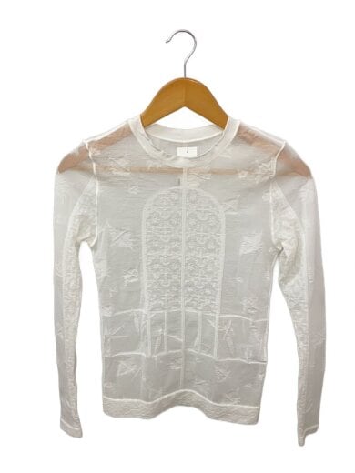 商品画像：Frosted Glass Graphic Knitted Top/2/ナイロン/ホワイト/MM21SS-KN0 1