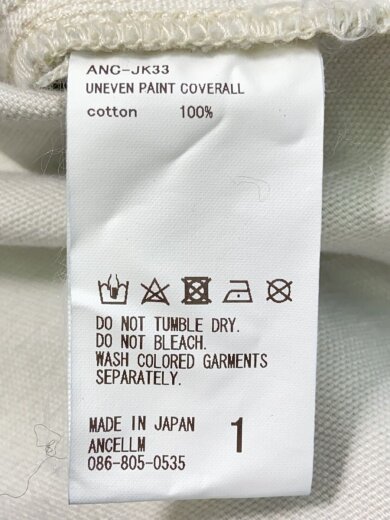 商品画像：24ss/UNEVEN PAINT COVERALL/カバーオール/1/コットン/ブルー/ANC-JK33 5