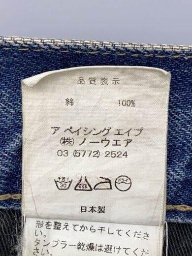 商品画像：～00s頃/デニムパンツ/ボトム/S/コットン/インディゴ/ベイプスタ/アベイシングエイプ// 6