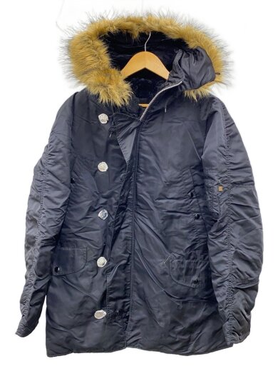 商品画像：N-3B/フライトジャケット/L/ナイロン/ブラック/20024-01/アルファインダストリーズ 1