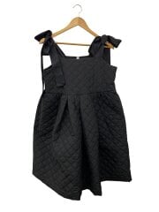 PICCIN PERLA/キルティングリボンミニワンピース/ワンピース/M/ポリエステル/BLK/907480