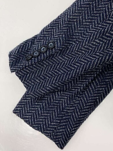 商品画像：2Bジャケット/48/ウールシルク/ネイビー/ヘリンボーン/1SVF22K 61SIG070/タリアトーレ 6