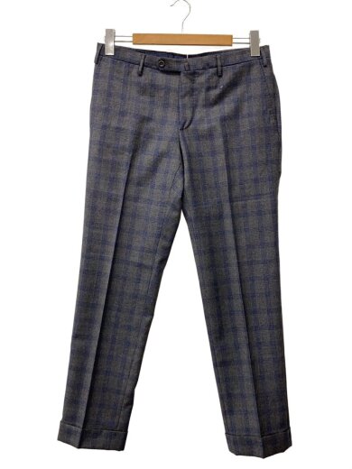 商品画像：NT035/SLIM FIT/スラックスパンツ/48/ウール/GRY/チェック/1NT035 1783R 921 1