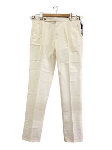 商品画像：GTA/スラックスパンツ/48/コットン/ホワイト/21-23-0889-977/2プリーツ/サイドジャスター 1