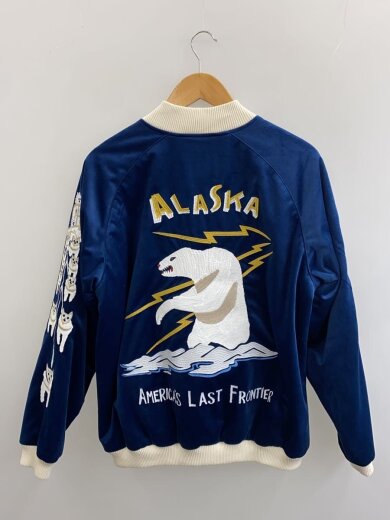 商品画像：別珍アラスカベルベットSOUVENIR JK/スカジャン/XL/ポリエステル/BLU/51284 2