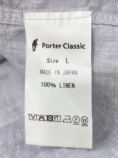 商品画像：ROLL UP BAMBOO LINEN SHIRT/長袖シャツ/L/リネン/グレー 3