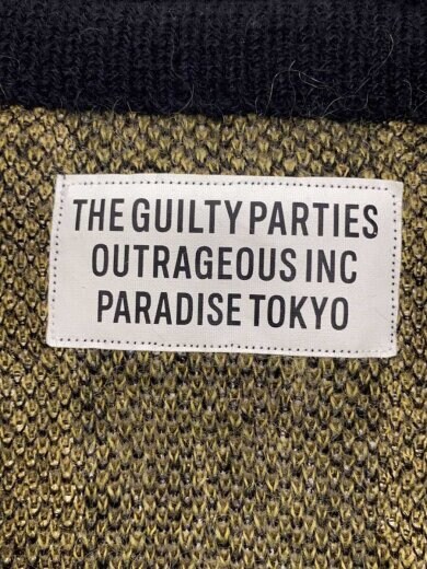 商品画像：STRIPED MOHAIR CARDIGAN/カーディガン(厚手)/M/モヘア/イエロー/ストライプ 3