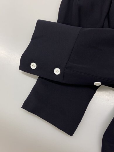 商品画像：SHIRT DOCKING DRESS/長袖ワンピース/36/ポリエステル/ネイビ/300IS233-2671// 4