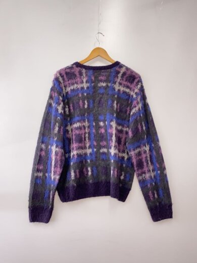 商品画像：Plaid Mohair Knit/ニット/M/モヘア/パープル/チェック/ダイム// 2